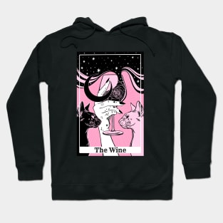 Pink Tarot card The Wine Hoodie